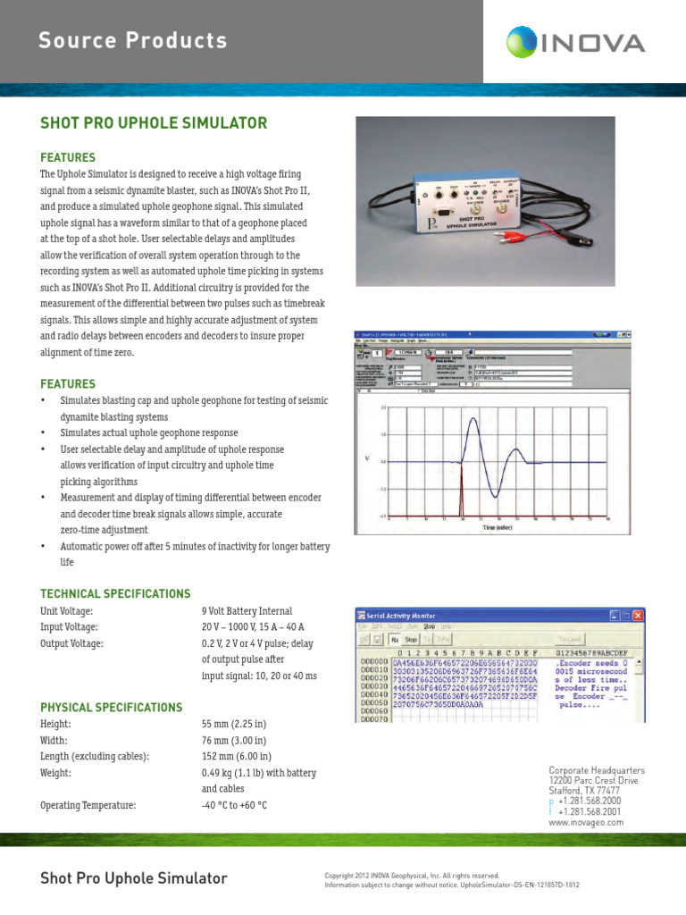 Uphole Simulator for Seismic Testing | PDF | Amplitude | Electronic ...