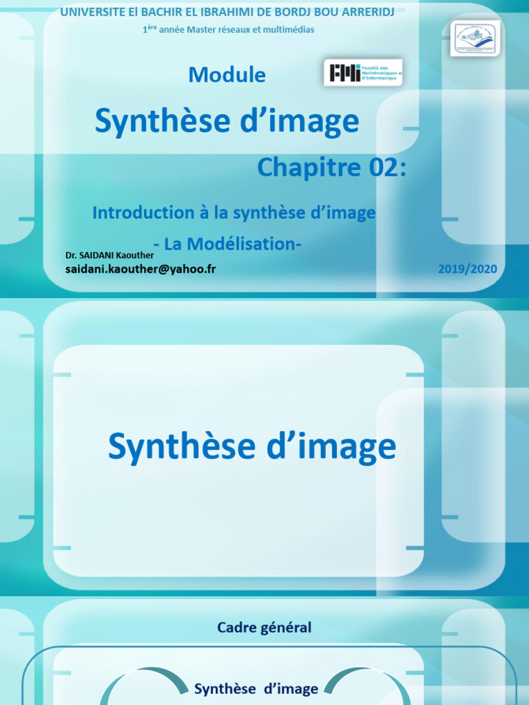 Introduction à la synthèse d'image | PDF | Modélisation ...