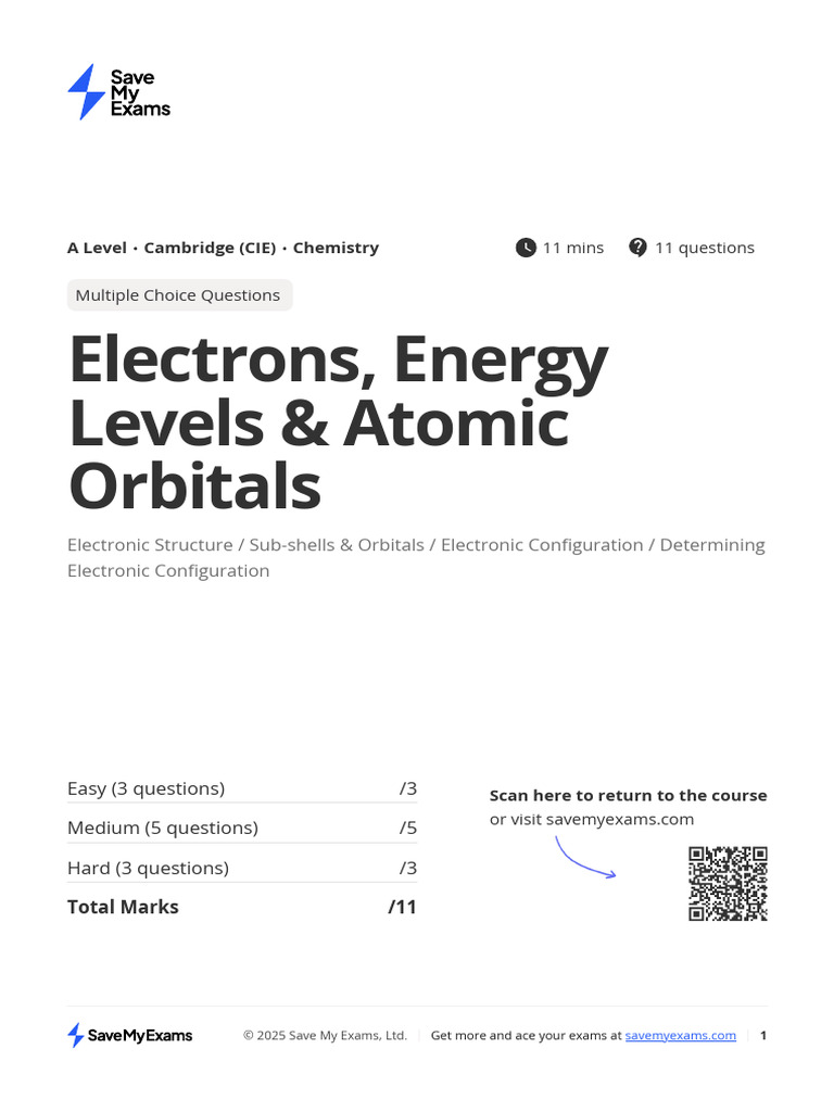 1 3 Electrons Energy Levels and Atomic Orbitals XQ7gzsSRMmWQrZFN | PDF ...