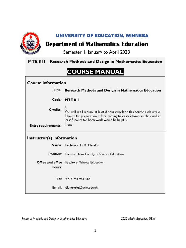 Research Methods in Math Education | PDF | Quantitative Research ...