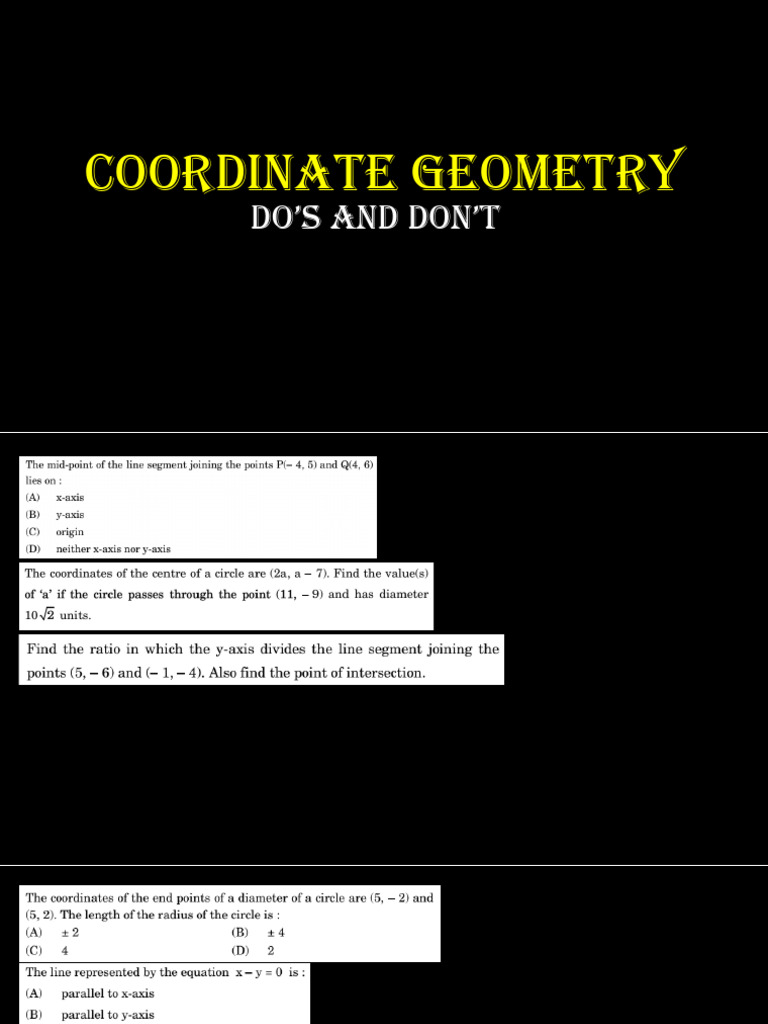 Coordinate Geometry | PDF