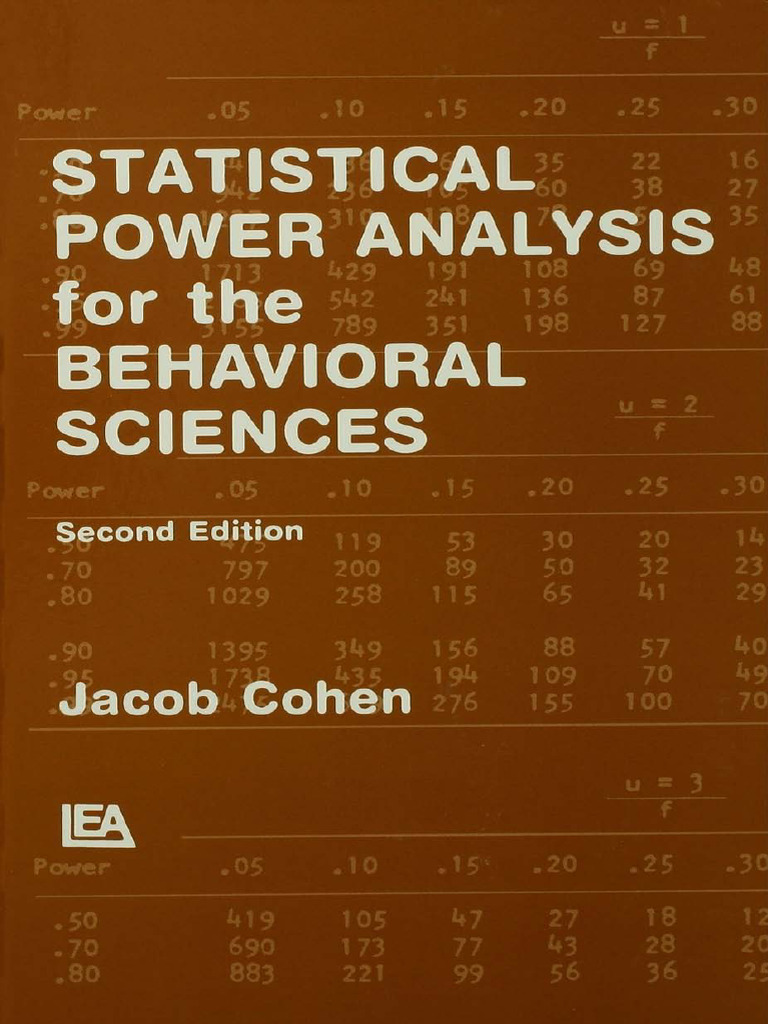 Statistical Power Analysis Guide | PDF | Null Hypothesis | Hypothesis