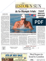 Swimmer Heads To Olympic Trials: Council Approves Municipal Budget