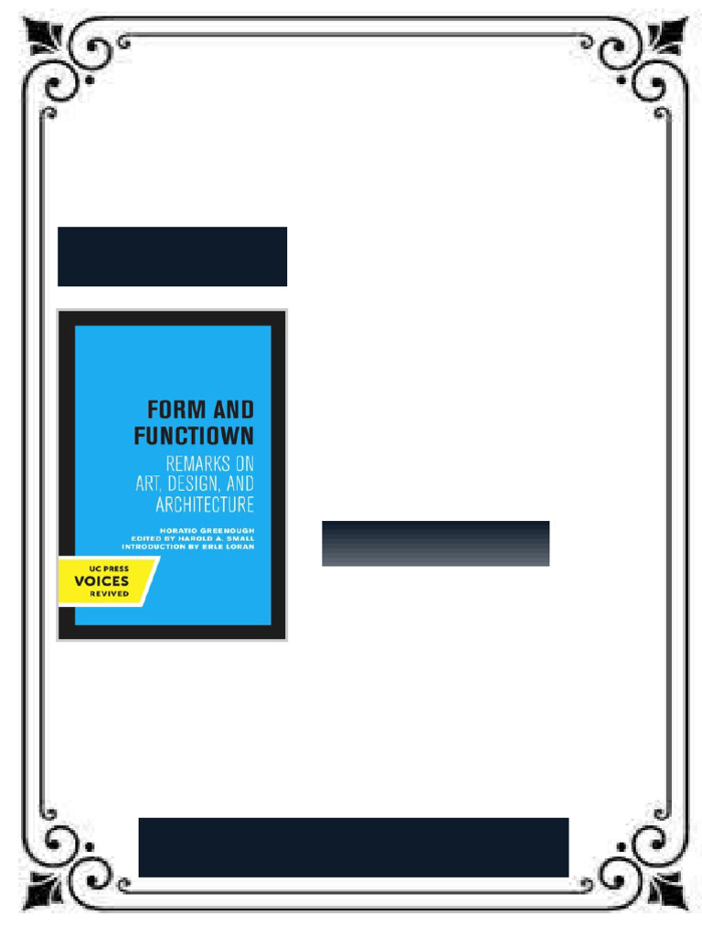 Form and Function Horatio Greenough (Editor) ebook long form chapters ...
