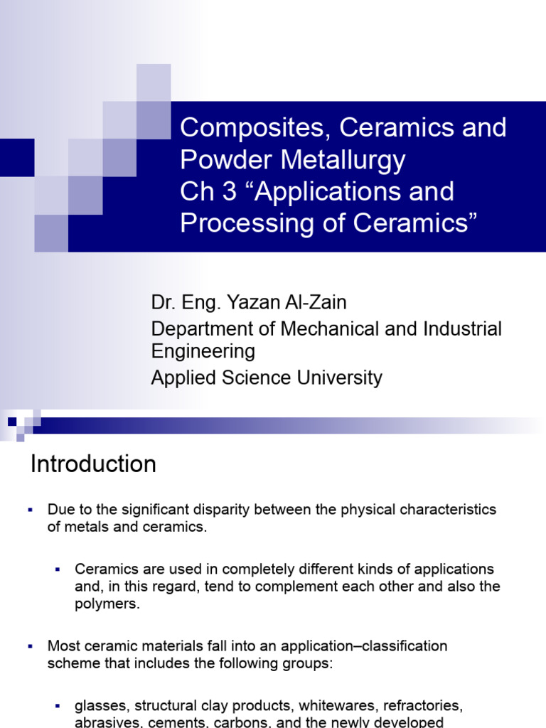 Applications of Ceramics and Glasses | PDF | Refractory | Glasses