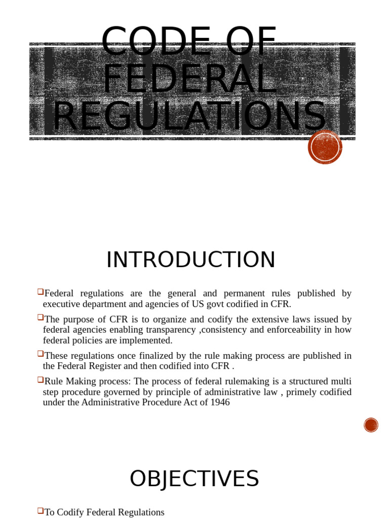 Code of Federal Regulations | PDF | Code Of Federal Regulations | Food ...