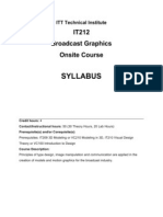 Syllabus: IT212 Broadcast Graphics Onsite Course