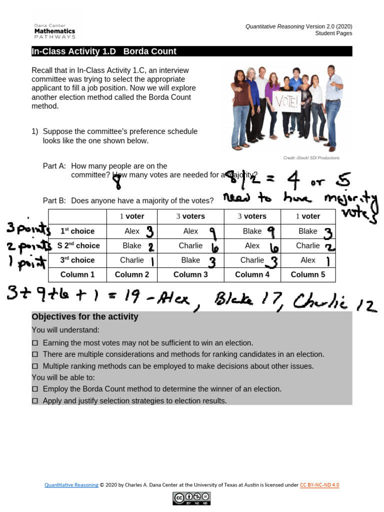 Borda Count Election Method Explained | PDF | Voting | Elections