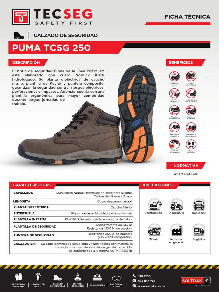 Calzado de Seguridad Puma TCSG 250 | PDF | Calzado | Cuero