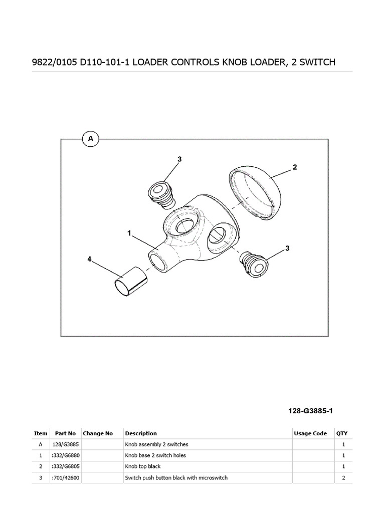 9822_0105 d110-101-1 Loader Controls Knob Loader, 2 Switch | PDF