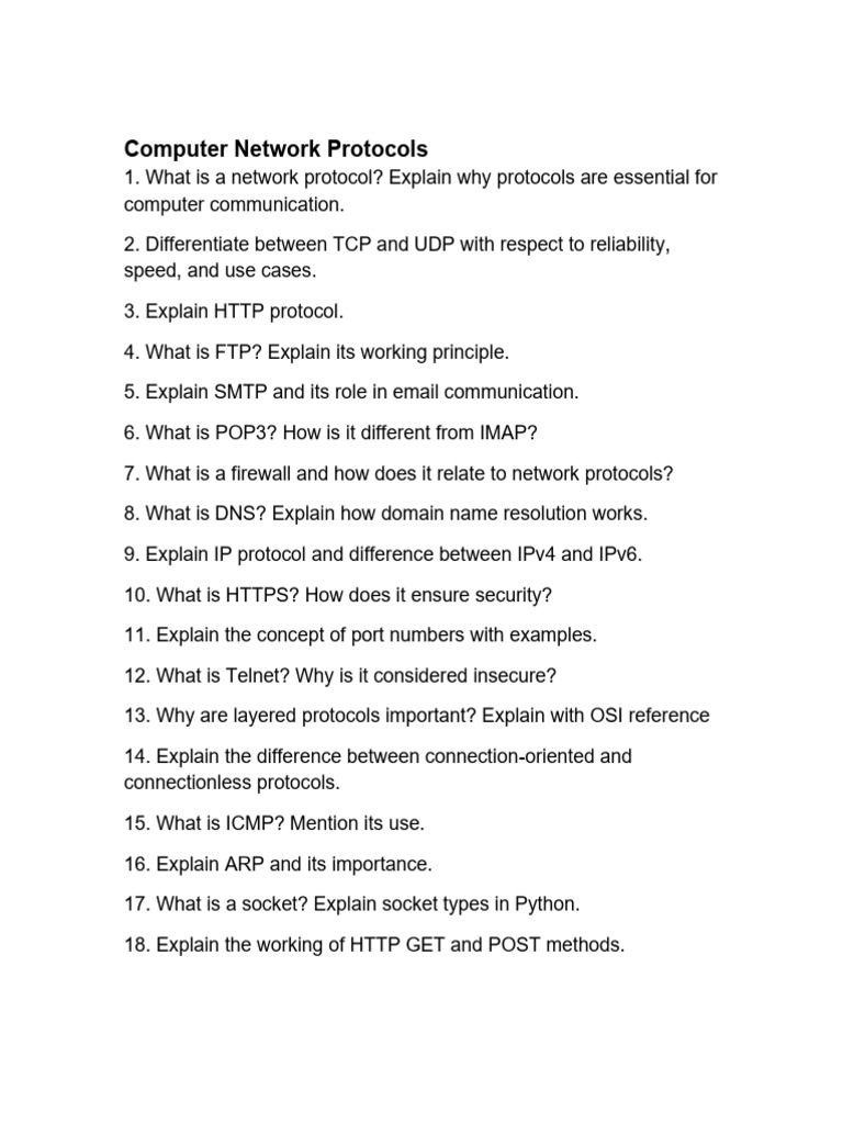 Essential Computer Network Protocols Explained | PDF