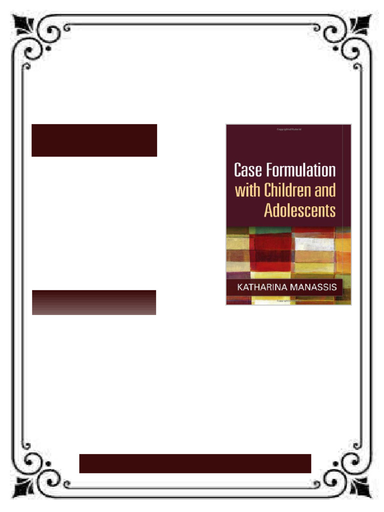 Case Formulation with Children and Adolescents 1st Edition Katharina ...