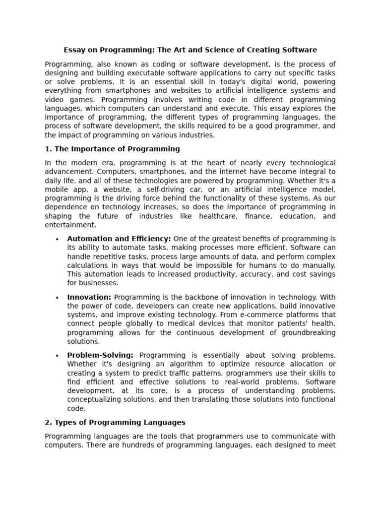 The Essentials of Programming Explained | PDF | Computer Programming ...