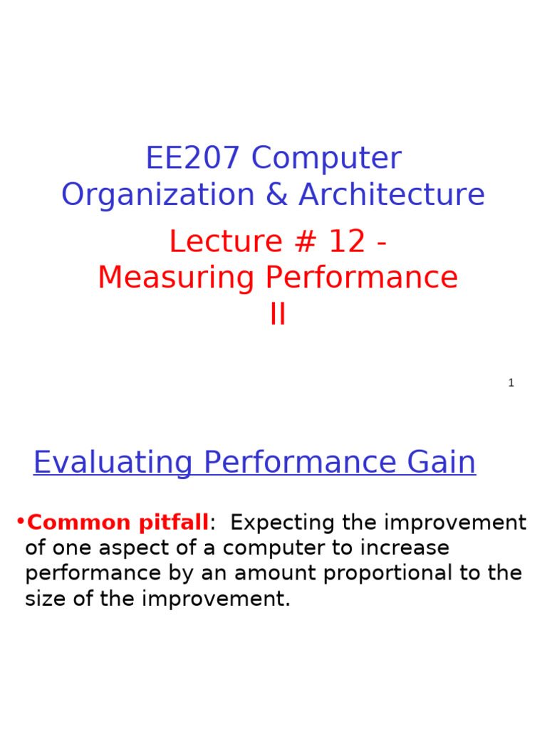 Amdahl's Law in Computer Performance | PDF | Central Processing Unit ...