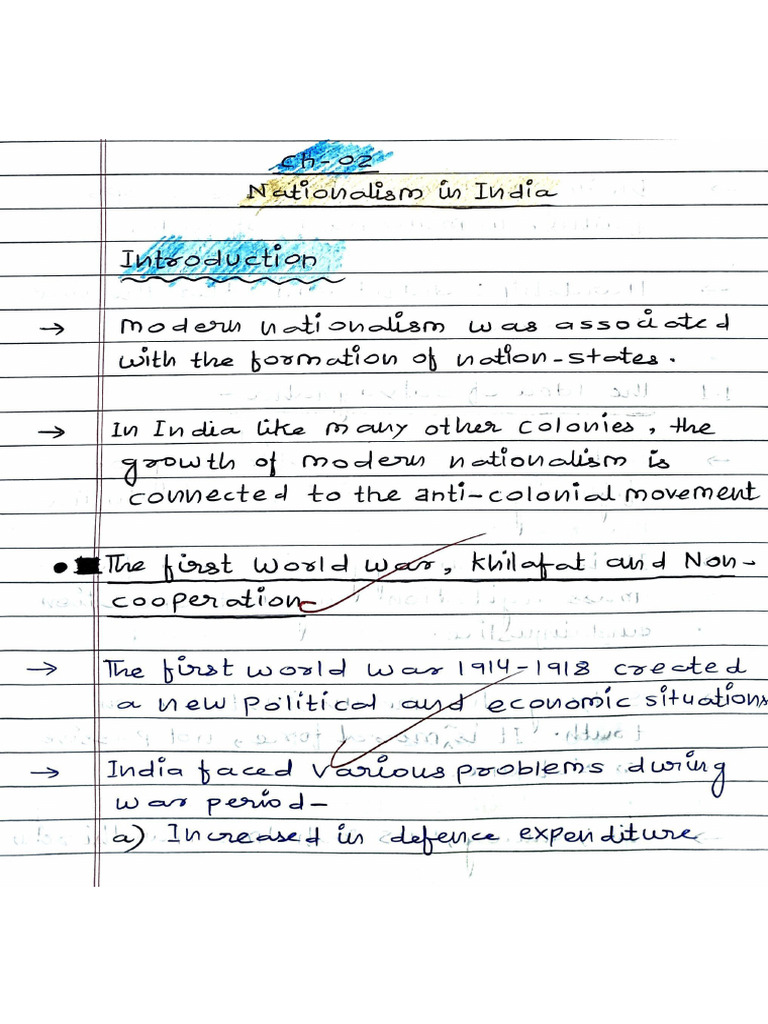 Class 10th History Ch-02 Notes | PDF