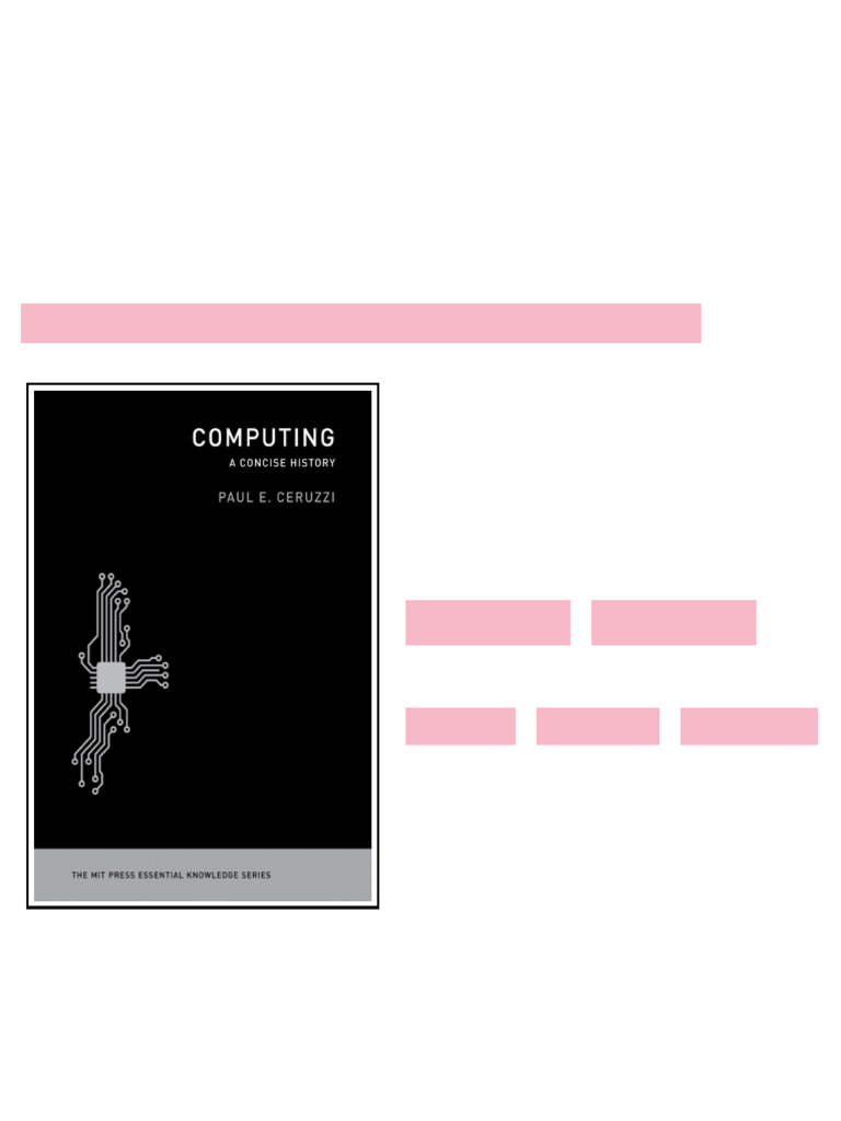 Computing A Concise History (MIT Press Essential Knowledge series ...