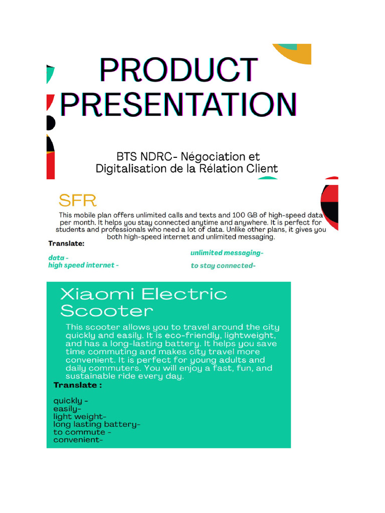 Product Presentation | PDF