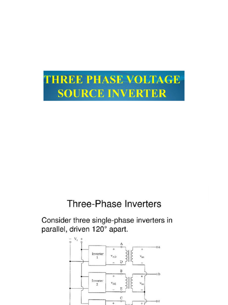 Lecture-12 Three Phase Inverter | PDF