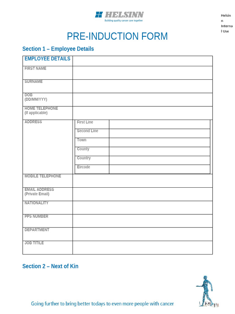 Pre-Induction Form 2023 | PDF | Pension