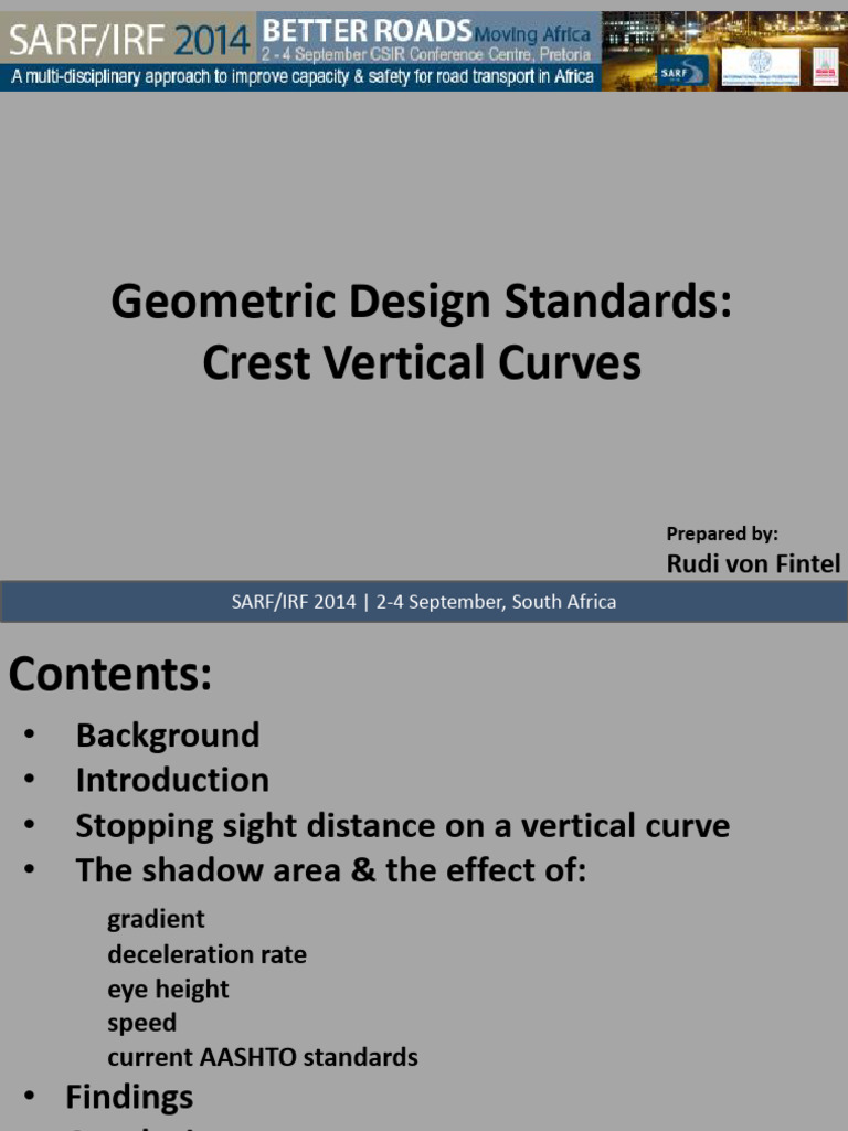 Crest Vertical Curves and SSD Analysis | PDF | Transport