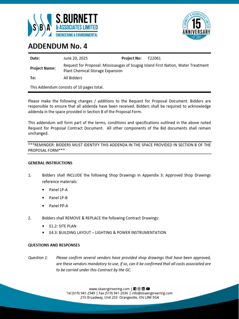 F22061_Add#4_FINAL_2025-06-20 | PDF | Addendum | Water Supply Network
