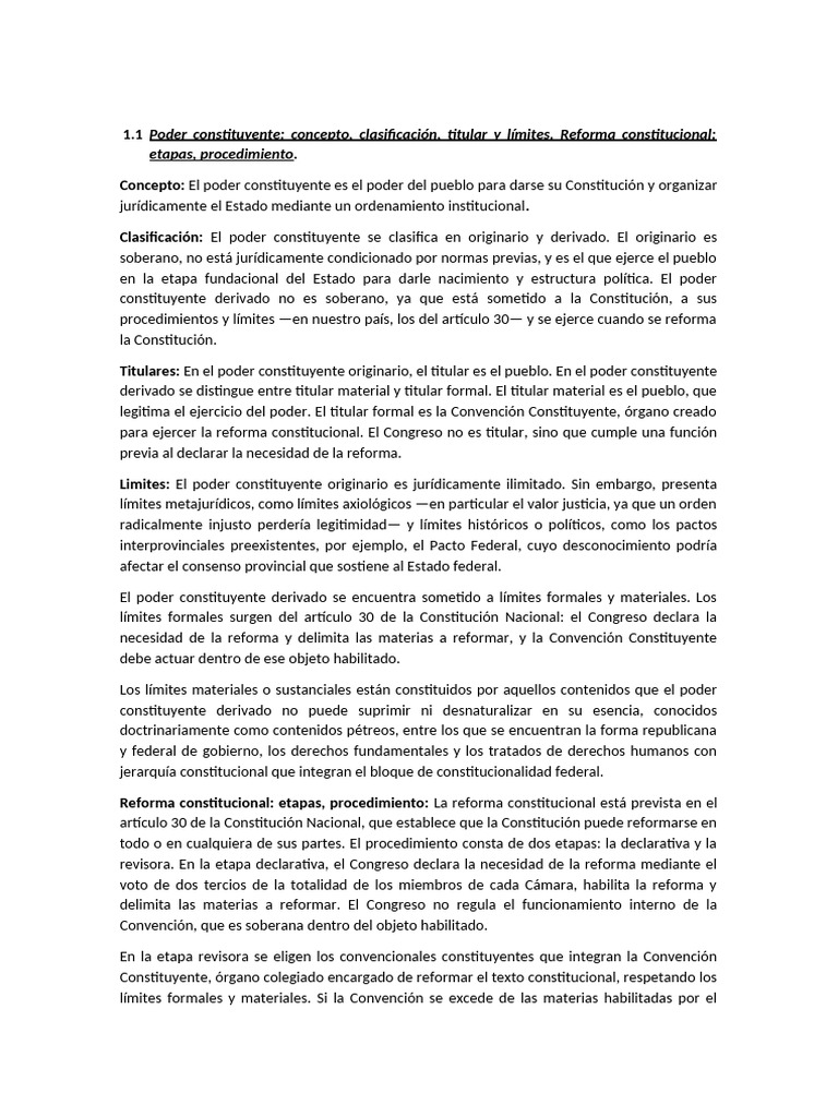 Poder Constituyente y Supremacía Constitucional | PDF | Judicaturas ...