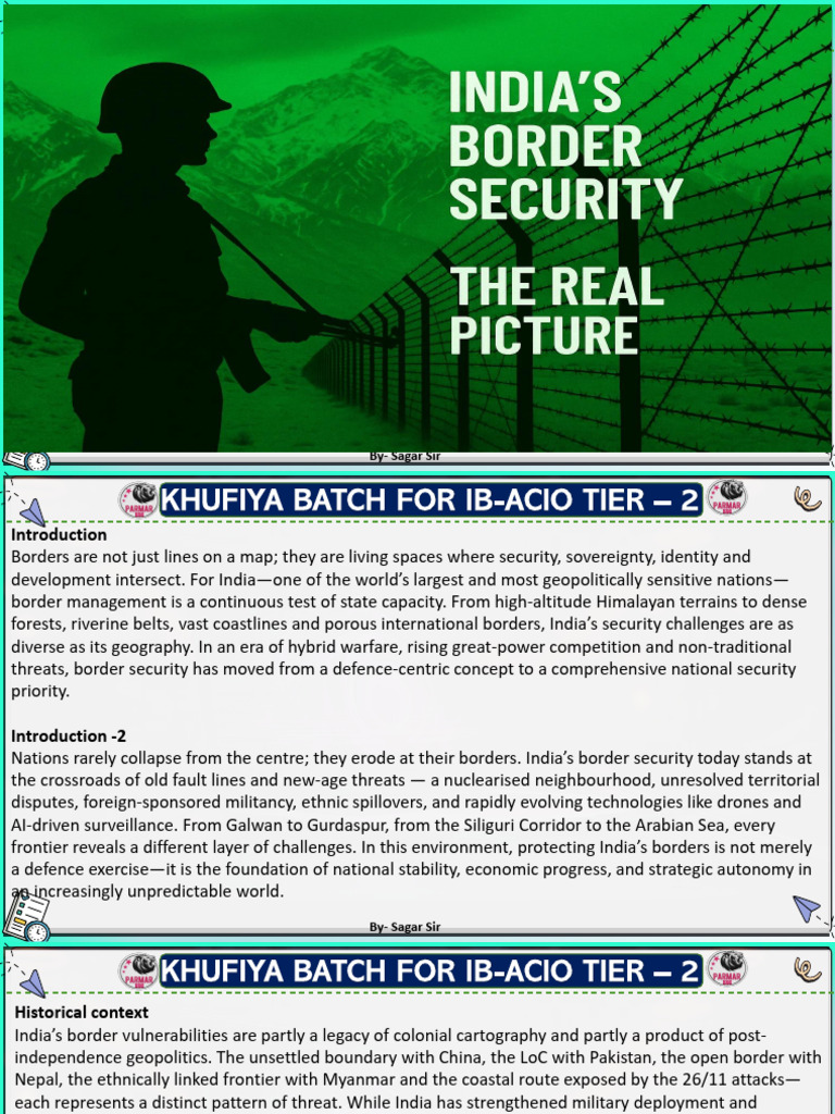Border Security Challenges in^GIndia | PDF | Pakistan | Illegal Drug Trade