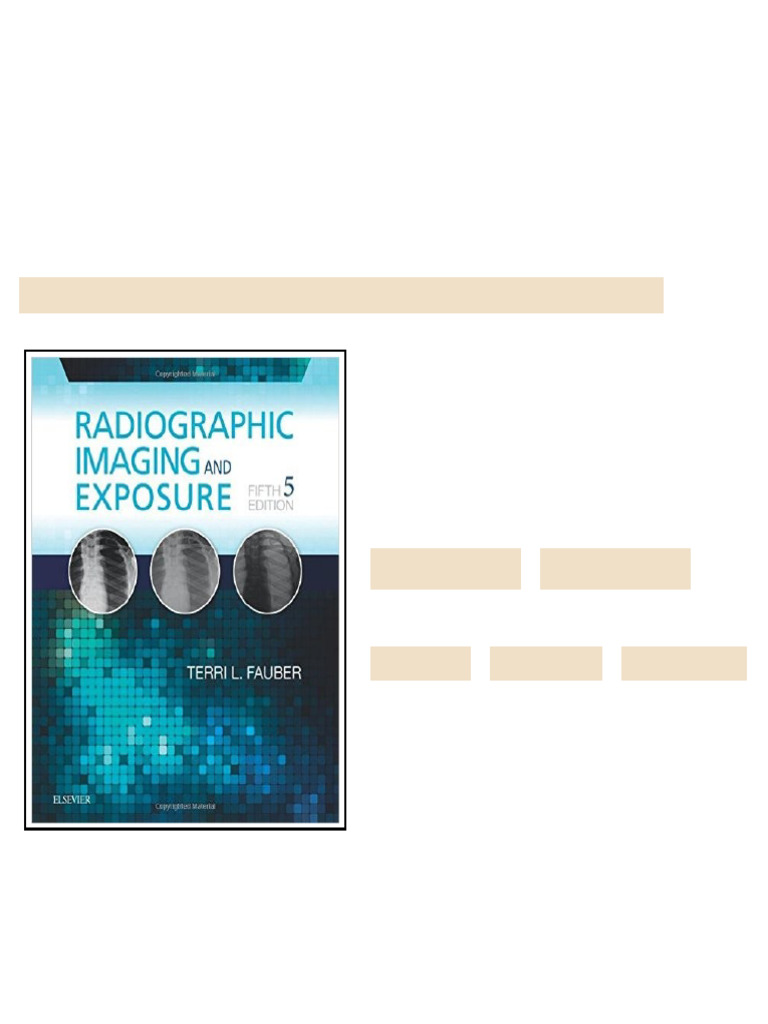 Test Bank for Radiographic Imaging and Exposure 5th Edition by Fauber ...