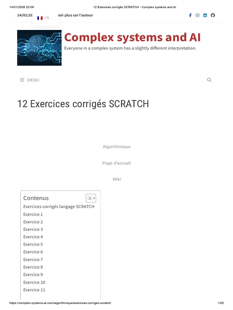 Exercices corrigés en langage SCRATCH | PDF | Mathématiques
