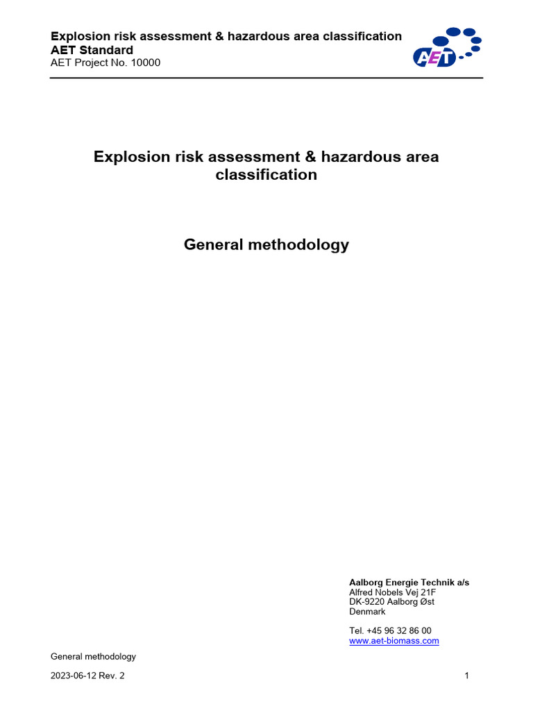 Explosion Risk Assessment Methodology | PDF | Combustion | Risk