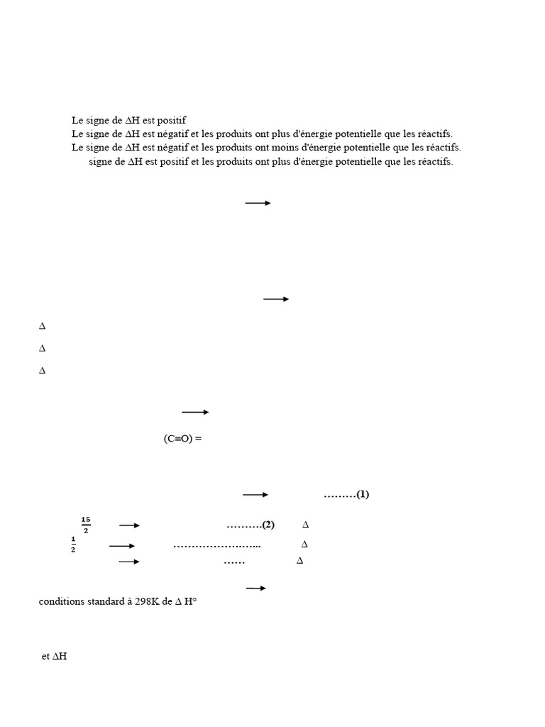 Thermodynamique : Exercices de chimie générale | PDF | Enthalpie ...