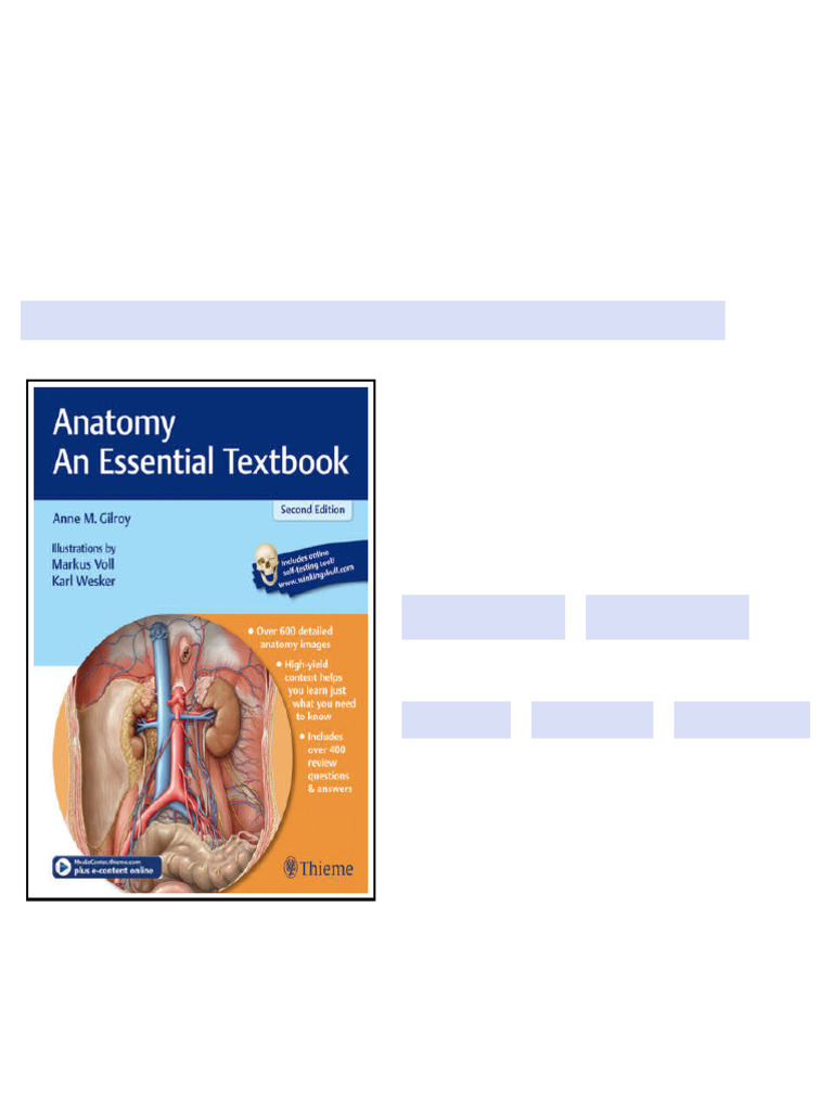Anatomy An Essential Textbook 2nd Edition Anne M Gilroy ebook ready to ...