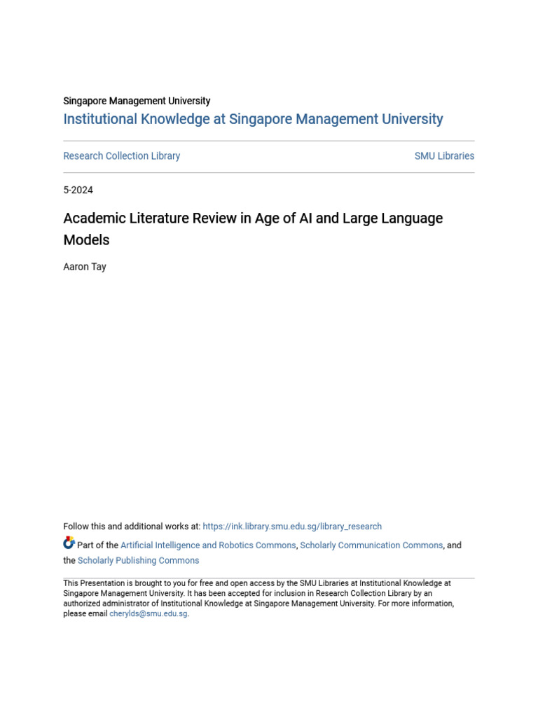 AI Tools for Academic Literature Review | PDF | Information Science ...
