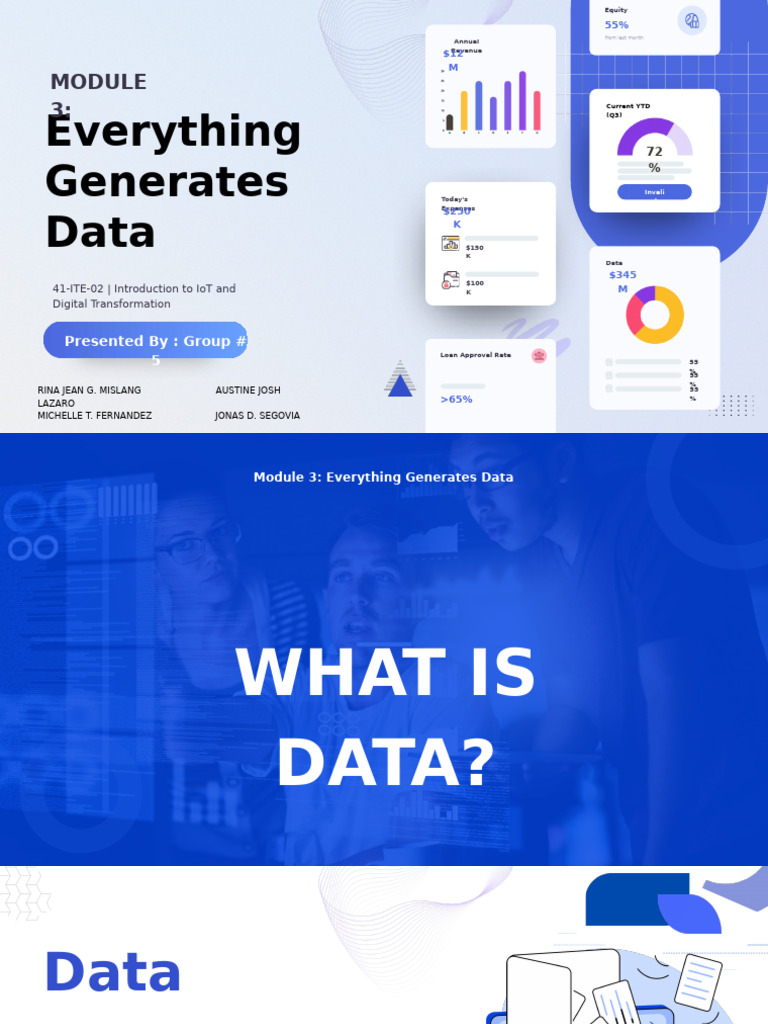 MODULE 3 Everything Generates Data | PDF | Cloud Computing | Big Data