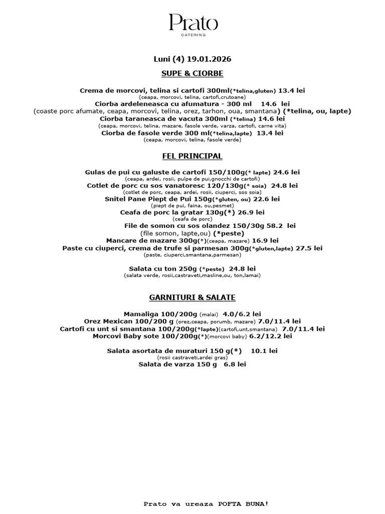Menu Variado com Pratos Deliciosos | PDF
