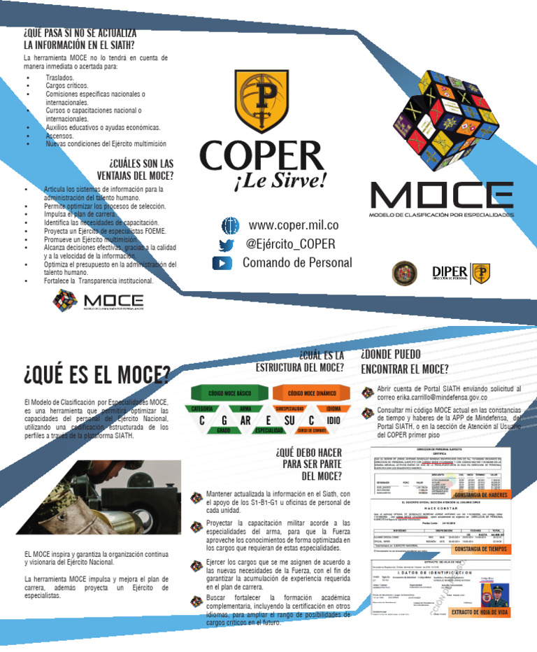 Ventajas del MOCE en el Ejército Nacional | PDF