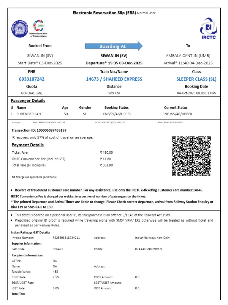 3 Dec Papa Ticket | PDF | Identity Document | Payments