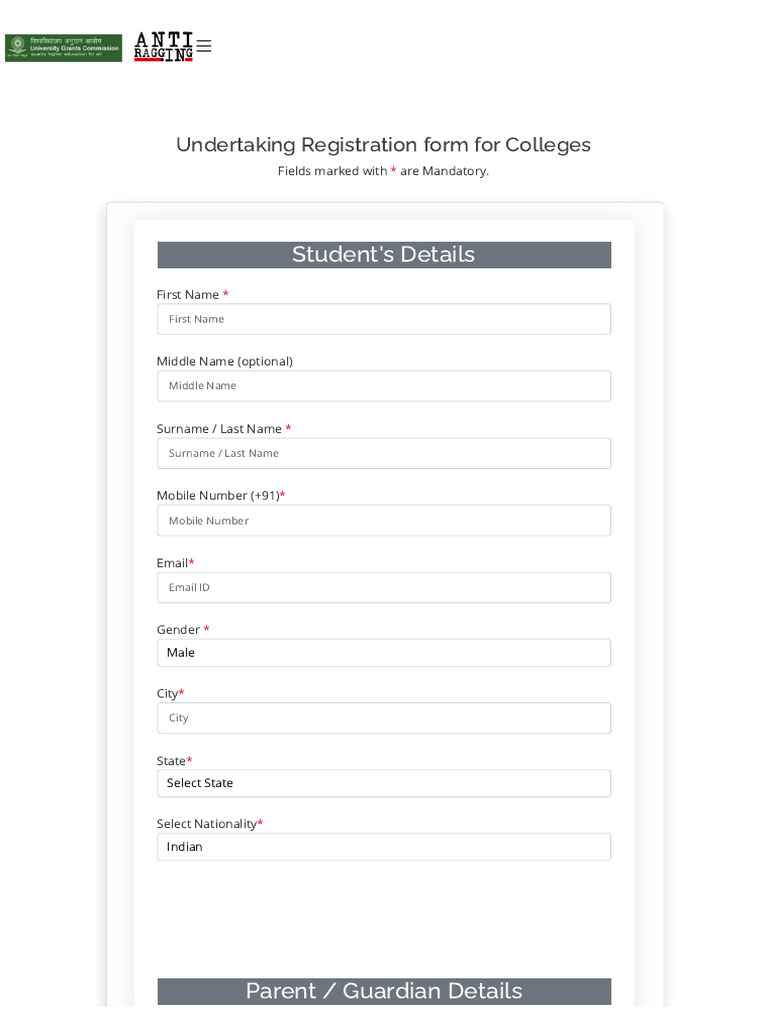 Anti Ragging _ Ragging in College _ Anti Ragging Affidavit | PDF ...