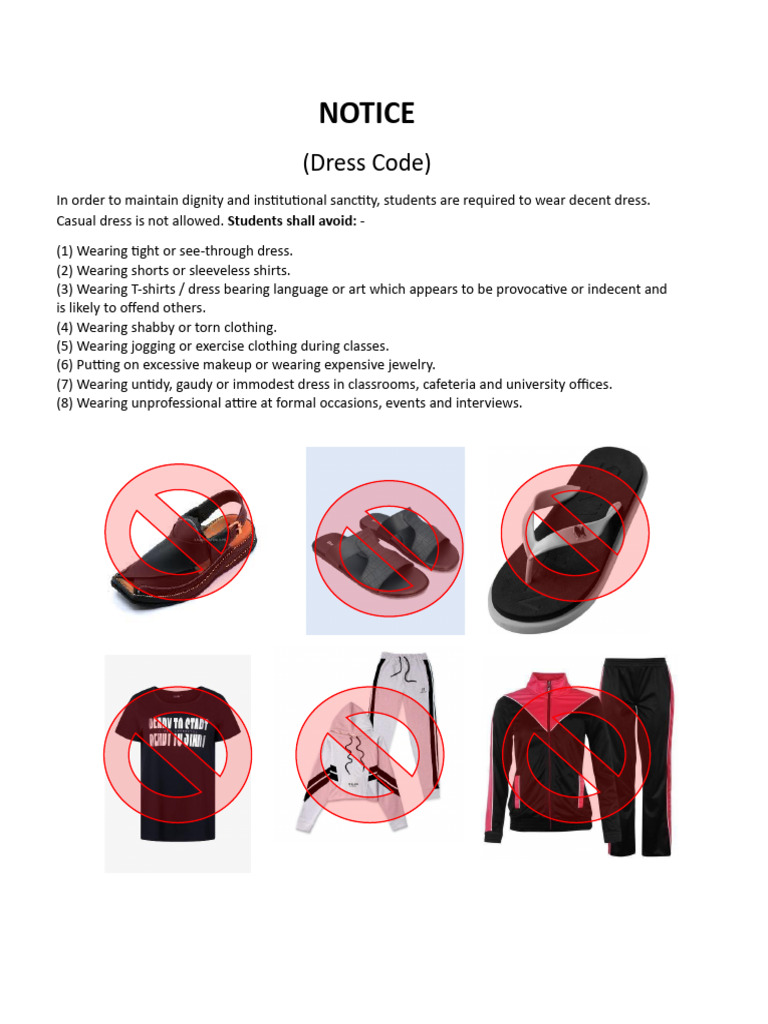 Student Dress Code Guidelines | PDF