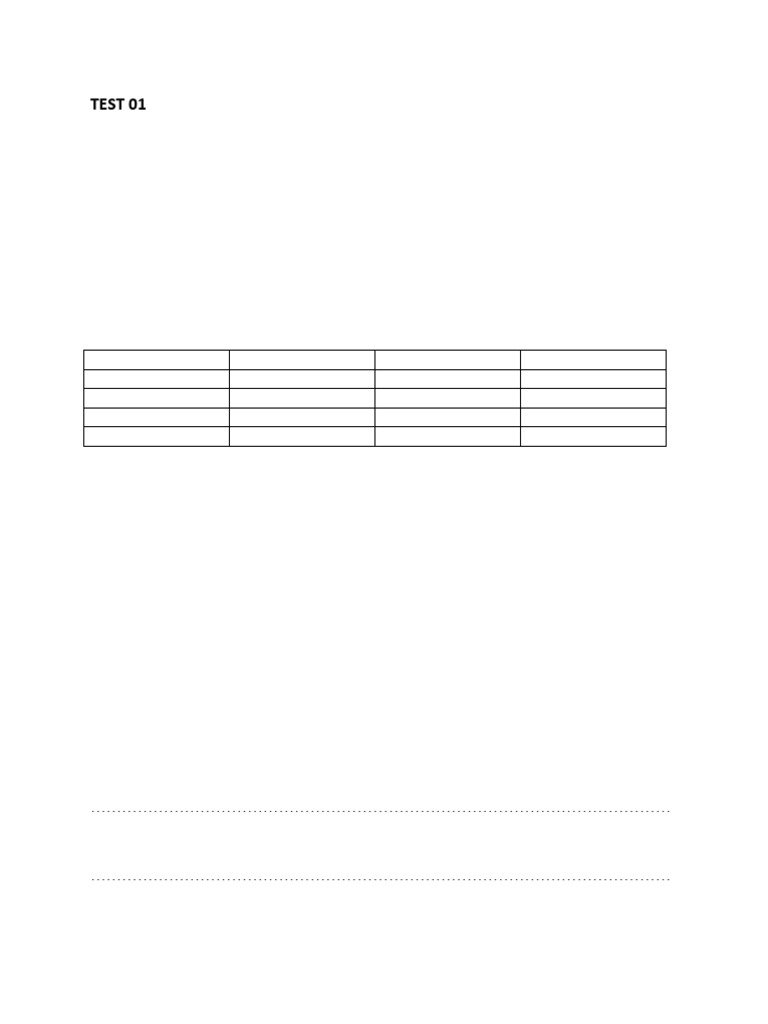 TEST 01 | PDF