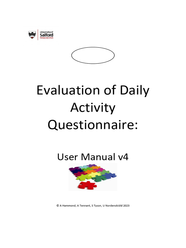 EDAQ User Manual: Daily Activity Assessment | PDF | Spss | Arthritis