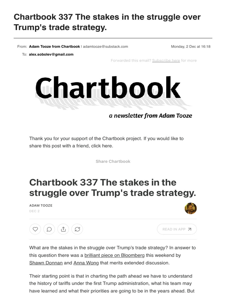 Chartbook 337 the Stakes in the Struggle Over Trump_s Trade Strategy ...