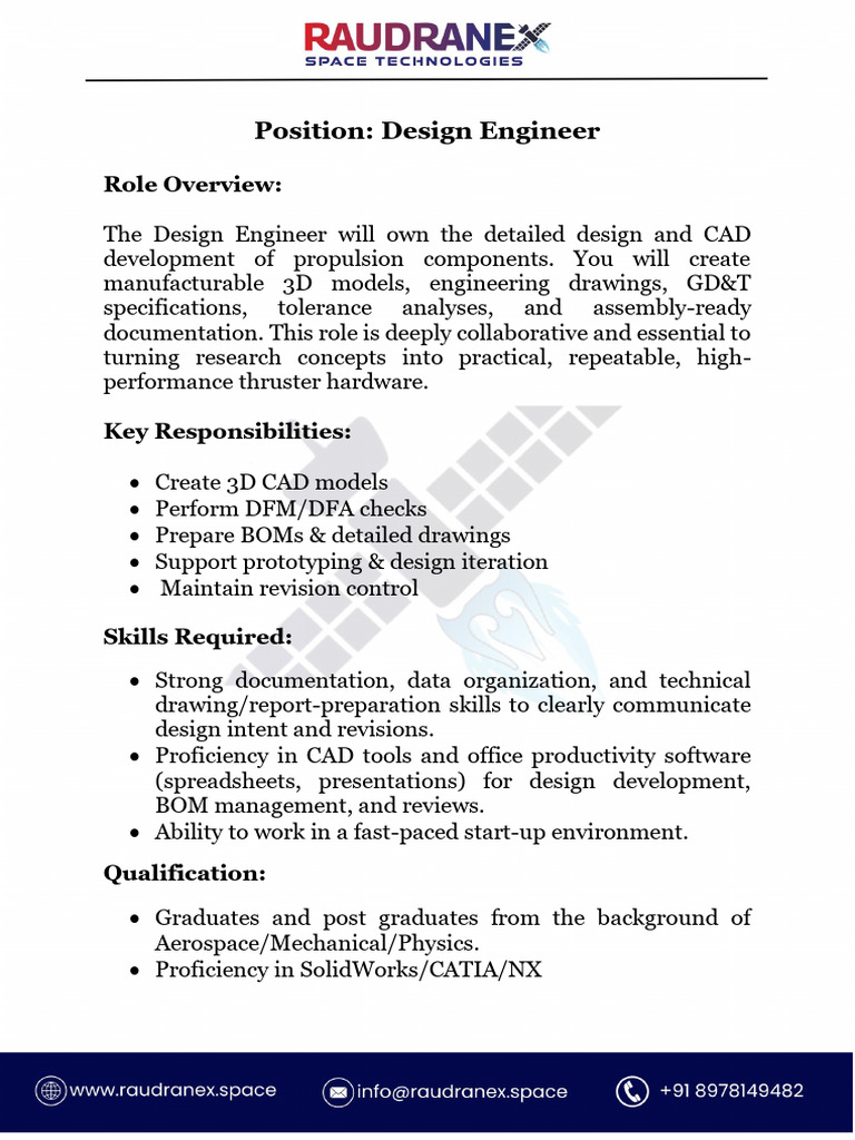 Design Engineer JD(RST) | PDF