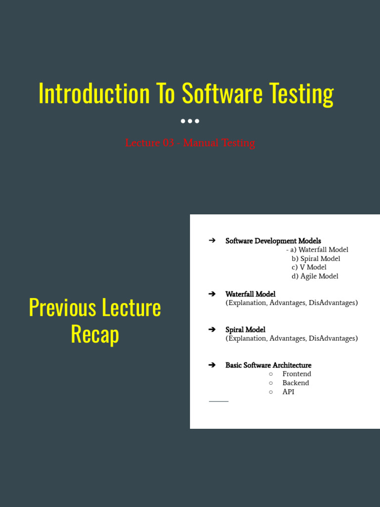Manual Testing in Software Development | PDF | Software Testing | Software
