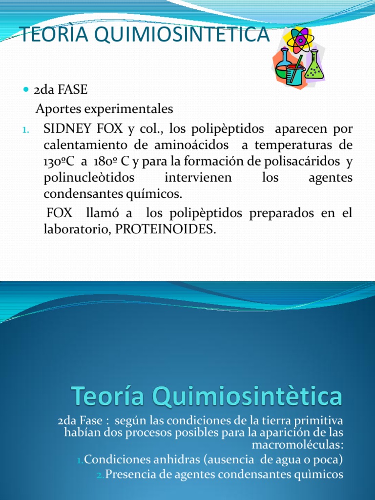 Teoria Quiumiosintética Desde 2da Fase | PDF | Biología Celular ...