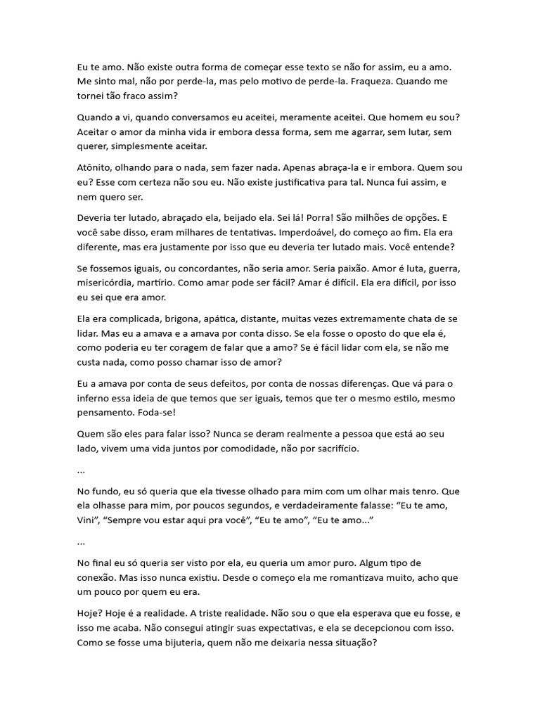 Reflexões sobre o Amor e a Perda | PDF | Amor