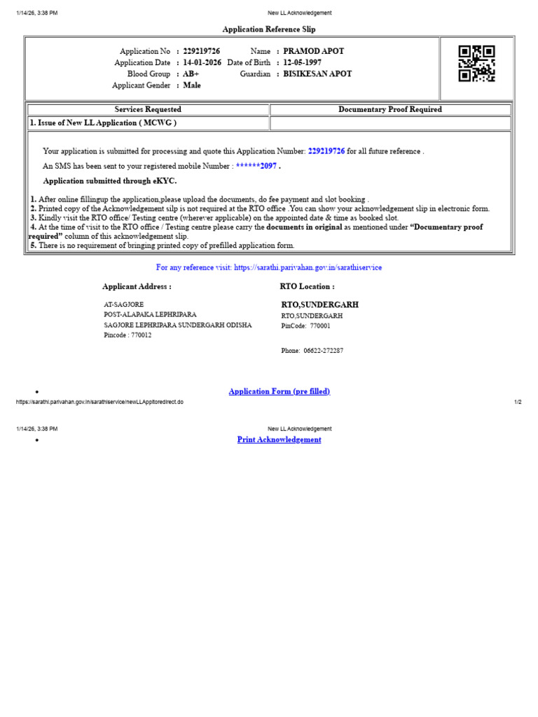 PRAMOD 2 New LL Acknowledgement | PDF | Chess | Chess Theory