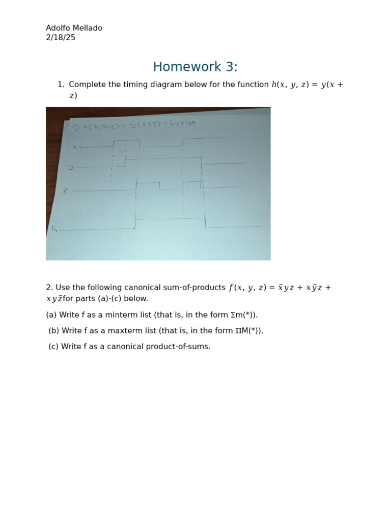 Homework 3 | PDF