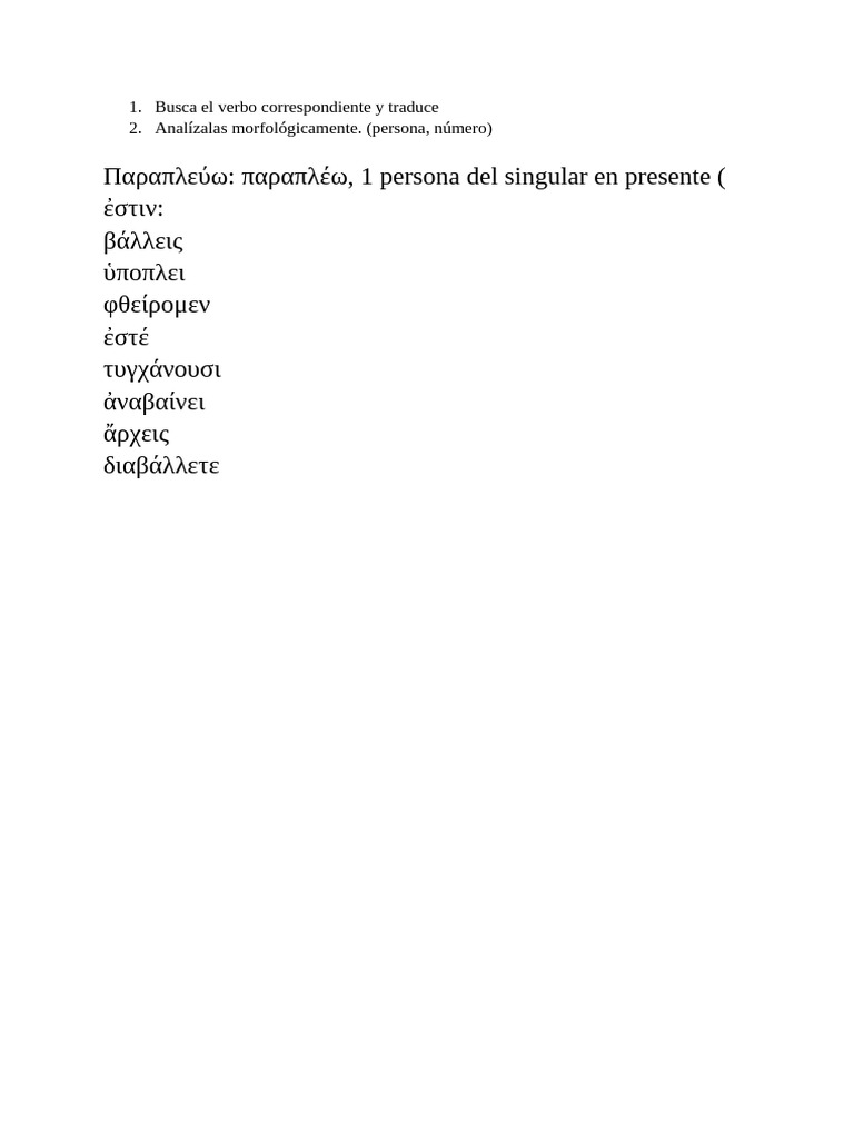 Reconocer verbos | PDF