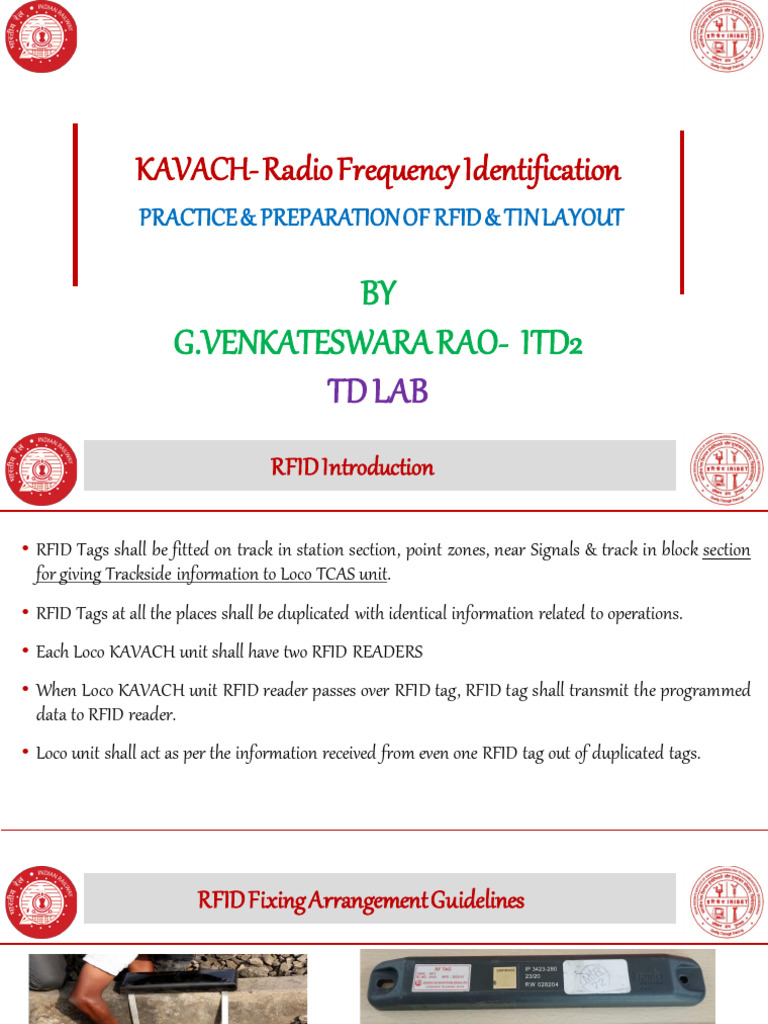 RFID Tag Layout Guidelines for KAVACH | PDF | Radio Frequency ...